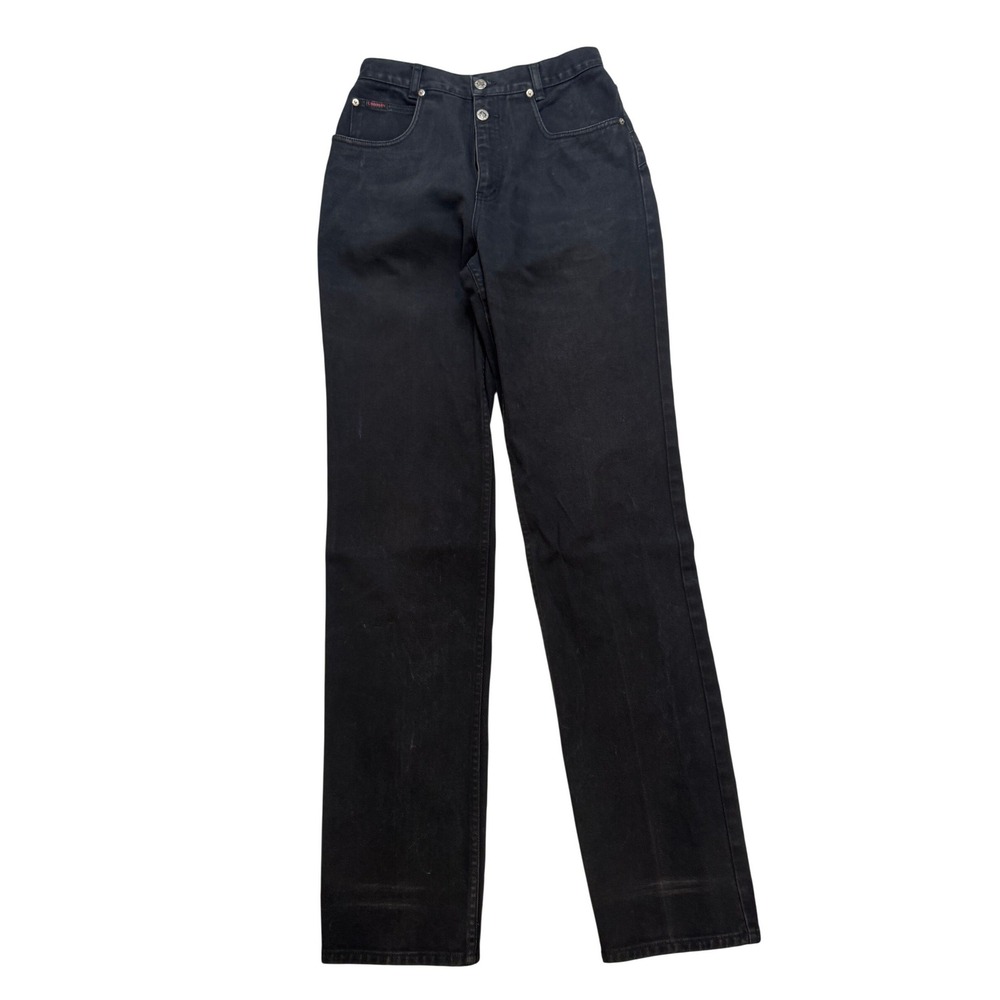 Lawman Western Jeans Women 11 Black‎ 90s Vintage High Rise Button Fly Straight